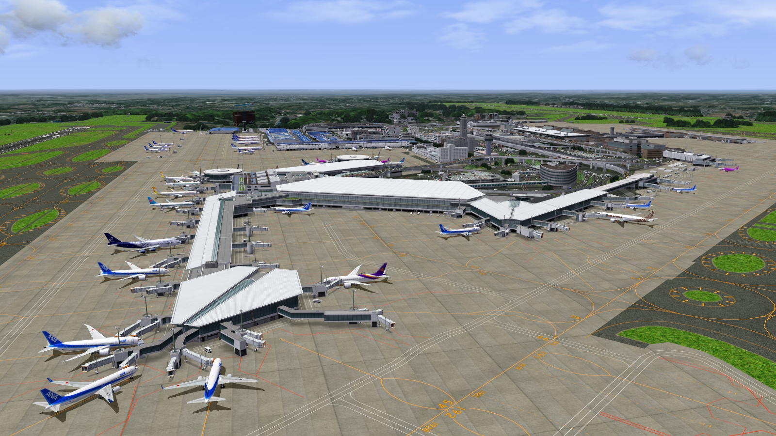 国際色溢れる航空機が満載！複雑な巨大空港！