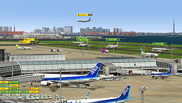 「ぼくは航空管制官４」のゲーム画面
