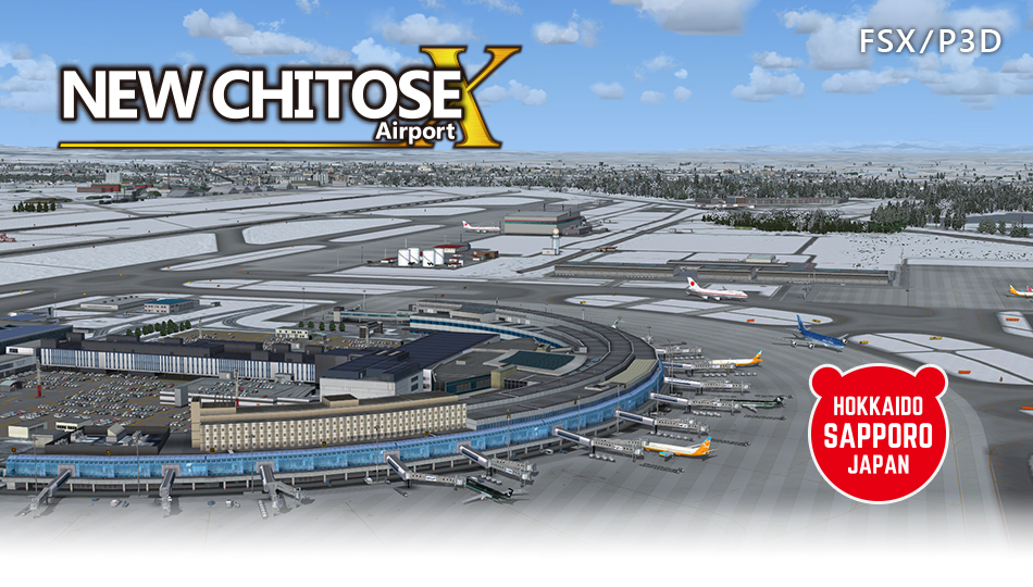 fsx airport scenery at night is gray