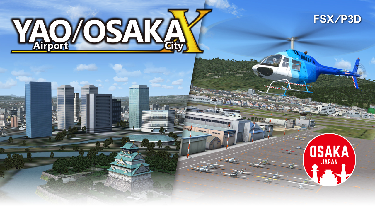 FS Add-on collection Yao Airport/Osaka City